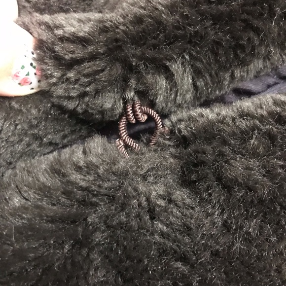 Vintage Steve & Searle Faux Fur Trim Wool Coat Navy Blue Women’s Size 8 - Picture 2 of 6